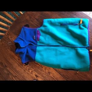Patagonia Synchilla Vest Green and Blue